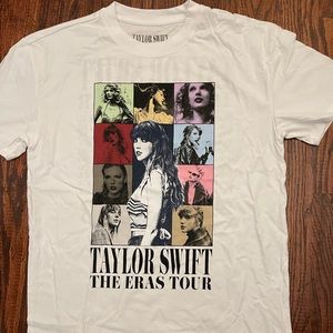 Taylor Swift eras tour exclusive white t-shirt